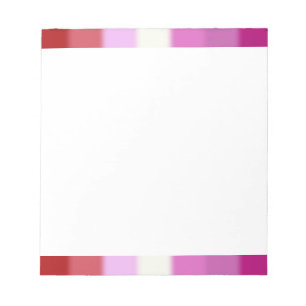 Falln lesbische Stolz-Flagge Notizblock