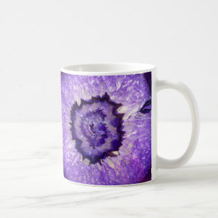 Falln lila Achat Geode Tasse