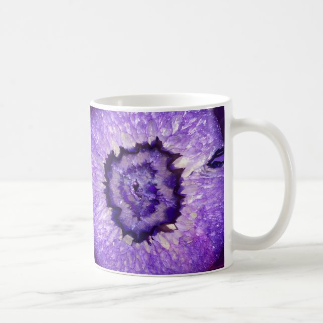 Falln lila Achat Geode Tasse (Rechts)