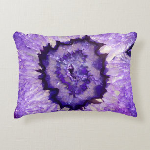 Falln Lila Agate Geode Dekokissen