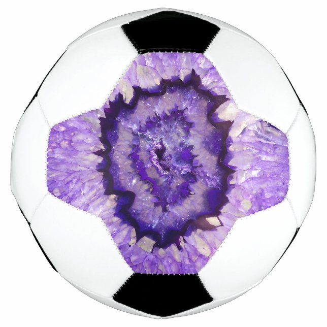 Falln Lila Agate Geode Fußball (Vorderseite)