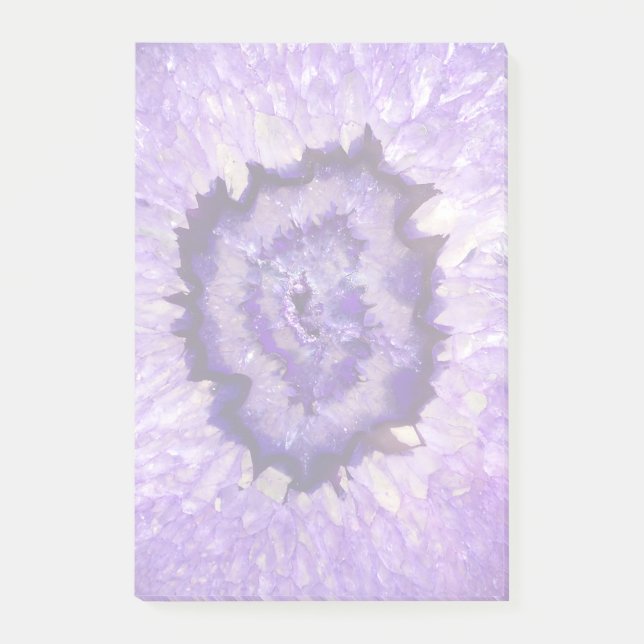 Falln Lila Agate Geode Post-it Klebezettel (Vorderseite)