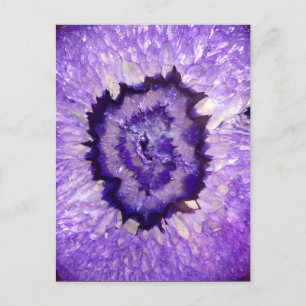 Falln Lila Agate Geode Postkarte