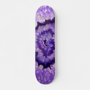 Falln Lila Agate Geode Skateboard