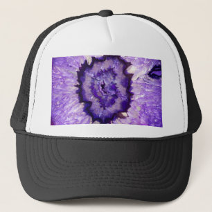 Falln Lila Agate Geode Truckerkappe