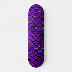 Falln Lila & Blue Mermaid Scales Skateboard