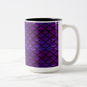 Falln Lila & Blue Mermaid Scales Zweifarbige Tasse