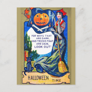 Falln Look Out Halloween-Zeit Postkarte