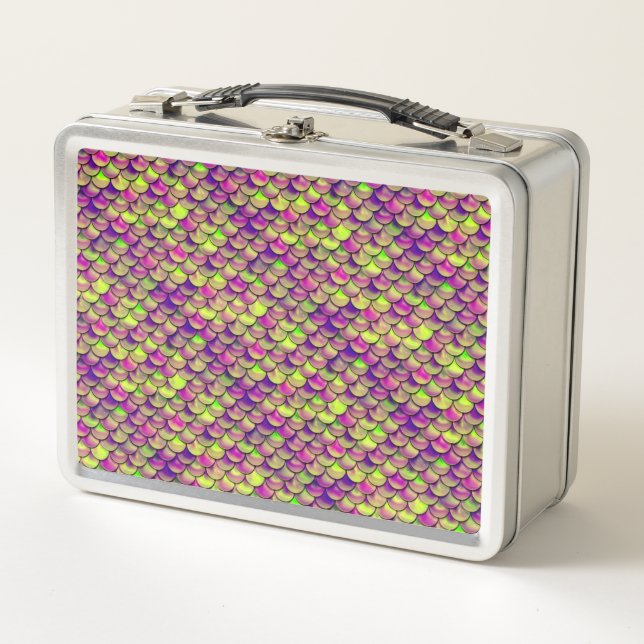 Falln Mermaid Scales Metall Brotdose (Vorderseite)