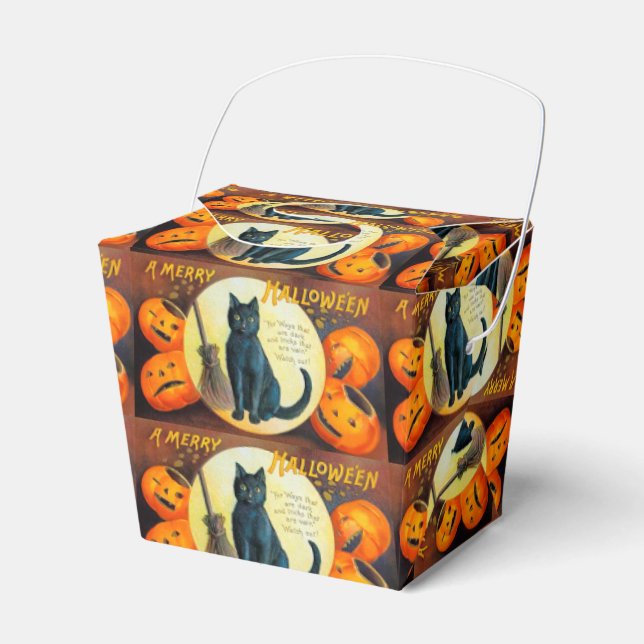 Falln Merry Halloween Cat Geschenkschachtel (Vorderseite)