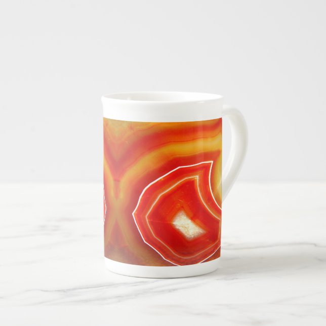 Falln Orange Agate Prozellantasse (Vorderseite Rechts)