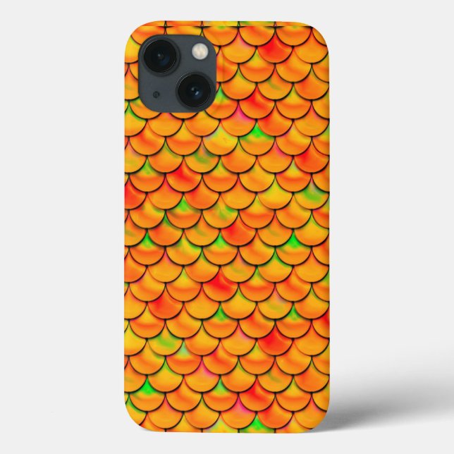 Falln Orange und grüne Skala Case-Mate iPhone Hülle (Rückseite)