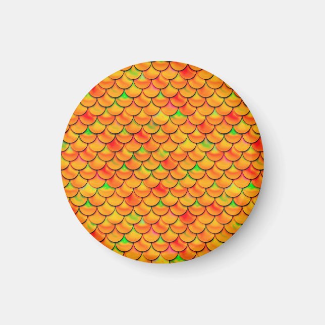 Falln Orange und grüne Skala Magnet (Vorne)