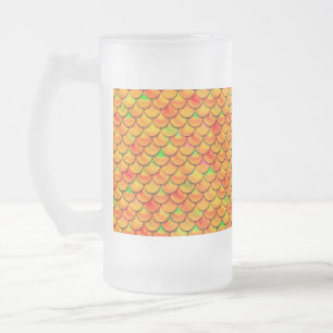 Falln Orange und grüne Skala Mattglas Bierglas
