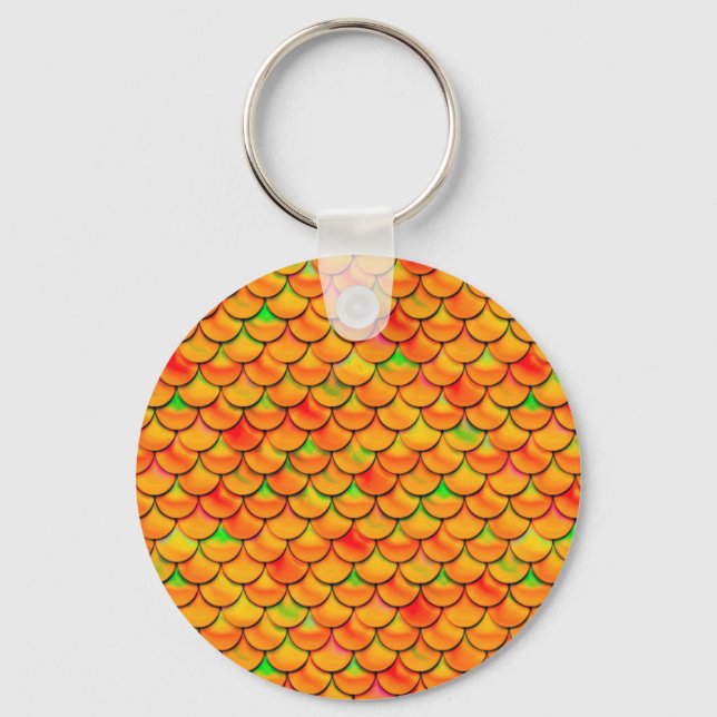 Falln Orange und grüne Skala Schlüsselanhänger (Vorderseite)