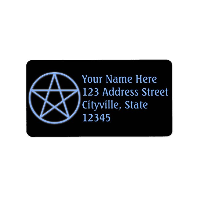 Falln Pagan Pentacle Adressaufkleber (Vorne)