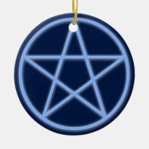 Falln Pagan Pentacle Keramik Ornament