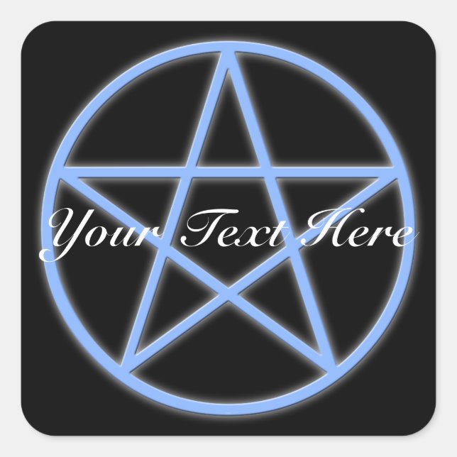 Falln Pagan Pentacle Quadratischer Aufkleber (Vorderseite)