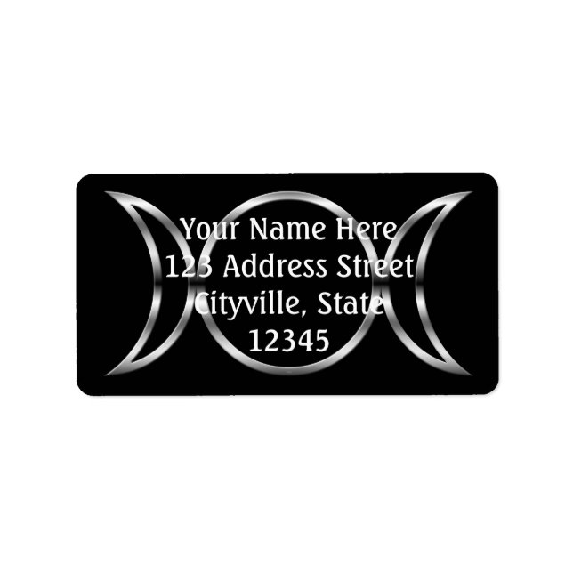 Falln Pagan Triple Godß Symbol Adressaufkleber (Vorne)