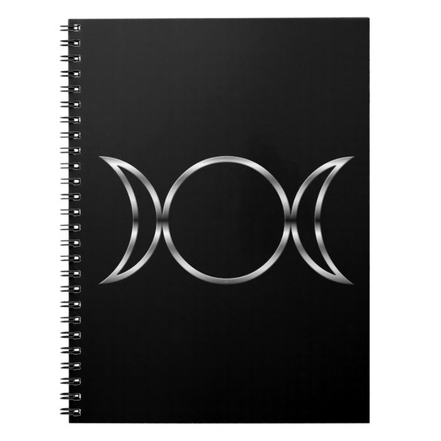 Falln Pagan Triple Godß Symbol Notizblock (Vorderseite)