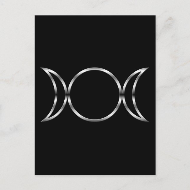 Falln Pagan Triple Godß Symbol Postkarte (Vorderseite)