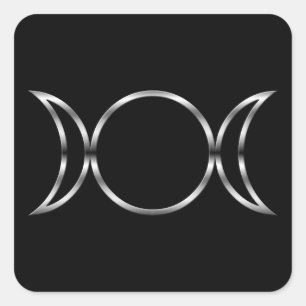 Falln Pagan Triple Godß Symbol Quadratischer Aufkleber