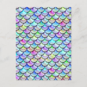 Falln Rainbow Bubble Mermaid Scales Postkarte