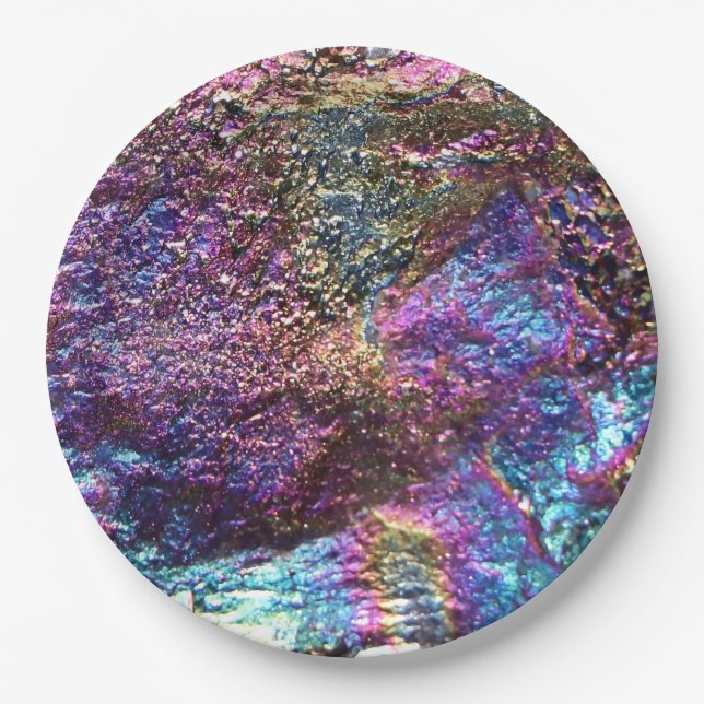 Falln Regenbogen-Felsen Pappteller (Vorderseite)