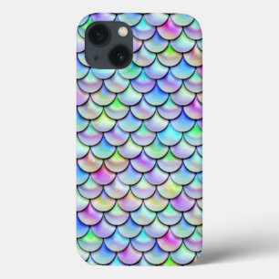 Falln-Regenbogenblase Mermaid-Skalen iPhone 13 Hülle