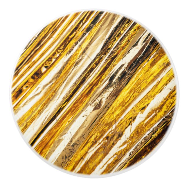 Falln schimmernder Goldfoil Keramikknauf (Vorderseite)
