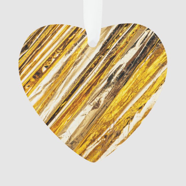 Falln schimmernder Goldfoil Ornament (Vorderseite)