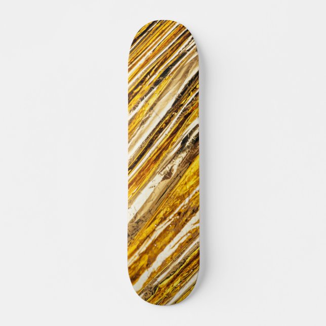 Falln schimmernder Goldfoil Skateboard (Vorne)