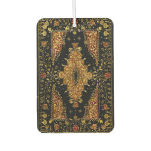 Falln Schwarz und Gold Blumenmuster Autolufterfrischer