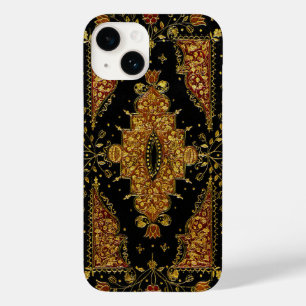 Falln Schwarz und Gold Blumenmuster Case-Mate iPhone 14 Hülle