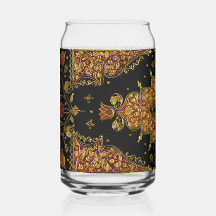 Falln Schwarz und Gold floral Dosenglas