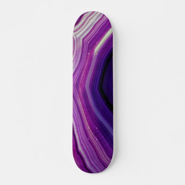 Falln Swirled Purple Geode Skateboard (Vorne)