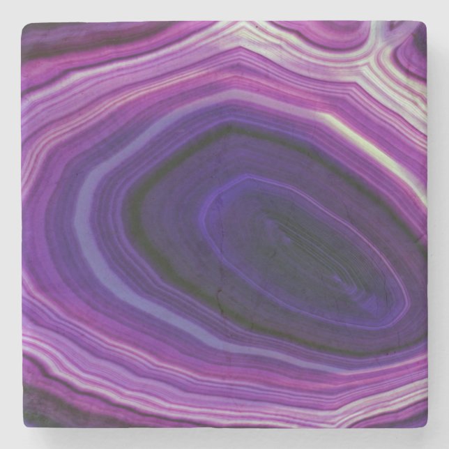 Falln Swirled Purple Geode Steinuntersetzer (Vorderseite)
