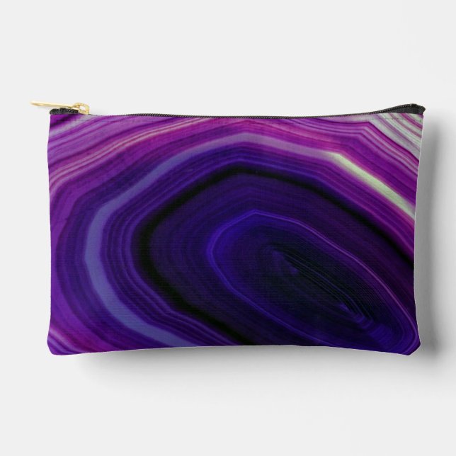 Falln Swirled Purple Geode Zubehörtasche (Vorderseite)