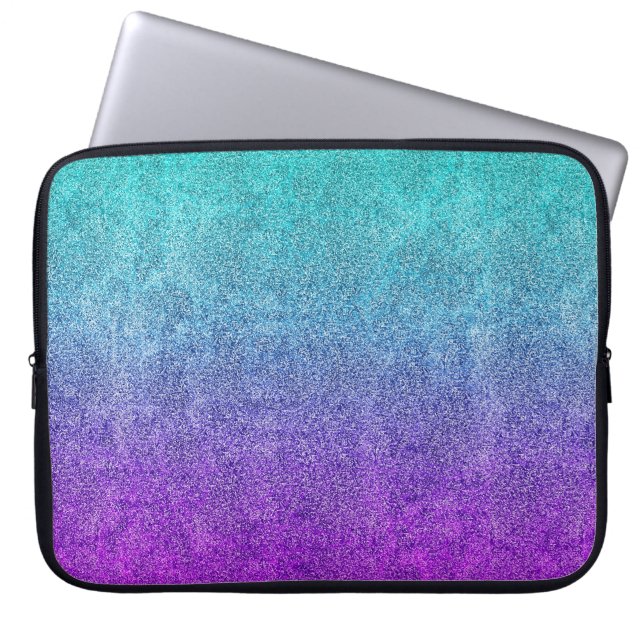 Falln Tropical Dusk Glitter Gradient Laptopschutzhülle (Vorderseite)