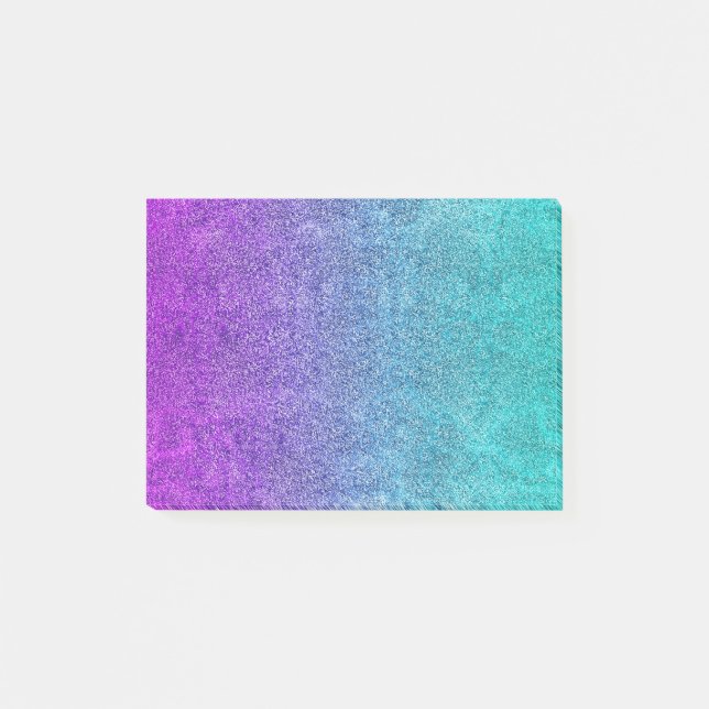 Falln Tropical Dusk Glitter Gradient Post-it Klebezettel (Vorderseite)