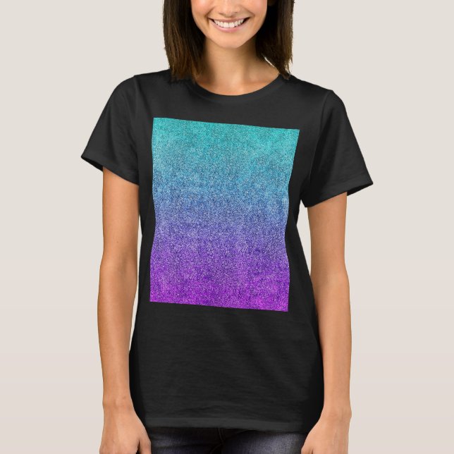 Falln Tropical Dusk Glitter Gradient T-Shirt (Vorderseite)