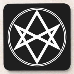 Falln Unicursal Hexagram-Weiß Untersetzer