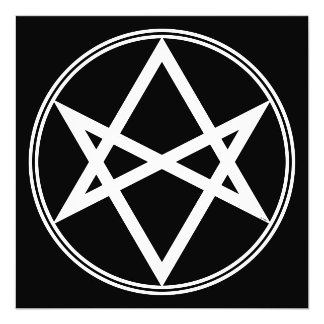 Falln Unicursal Hexagram White Fotodruck (Vorne)