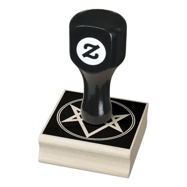 Falln Unicursal Hexagram White Gummistempel (Stempel)