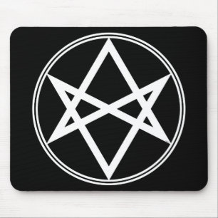 Falln Unicursal Hexagram White Mousepad