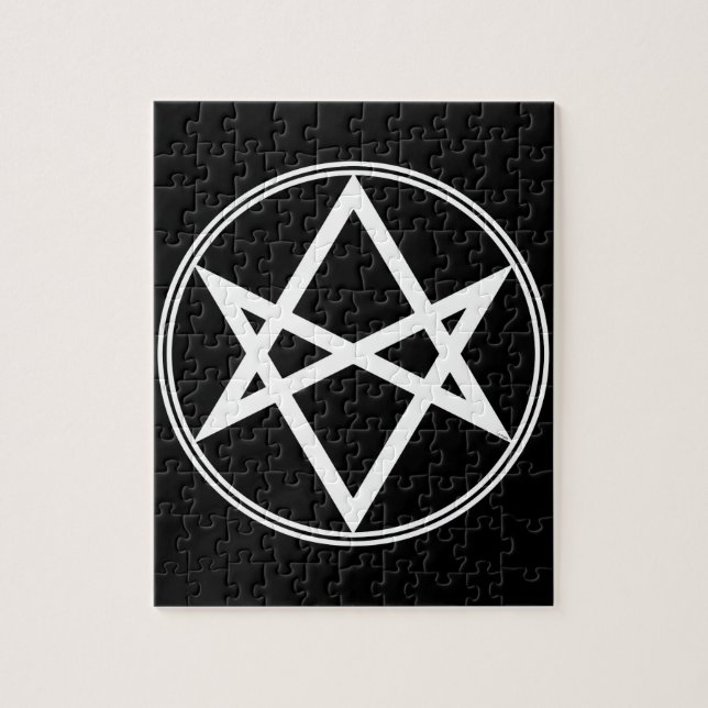 Falln Unicursal Hexagram White Puzzle (Vertikal)