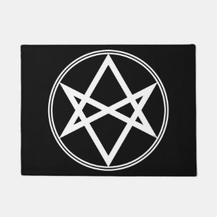 Falln Unicursal Hexagramm weiß Fußmatte