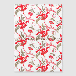 Falln Vintage Merry Christmas Kerzen Magnetkarte