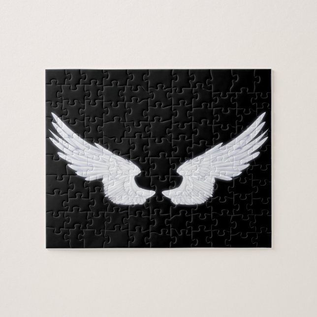 Falln weiße Engels-Flügel Puzzle (Horizontal)