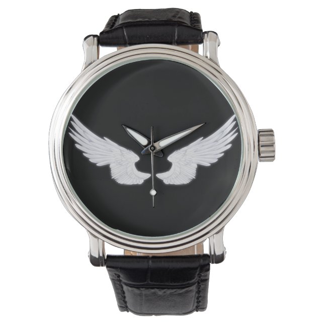 Falln White Angel Wings Armbanduhr (Vorderseite)